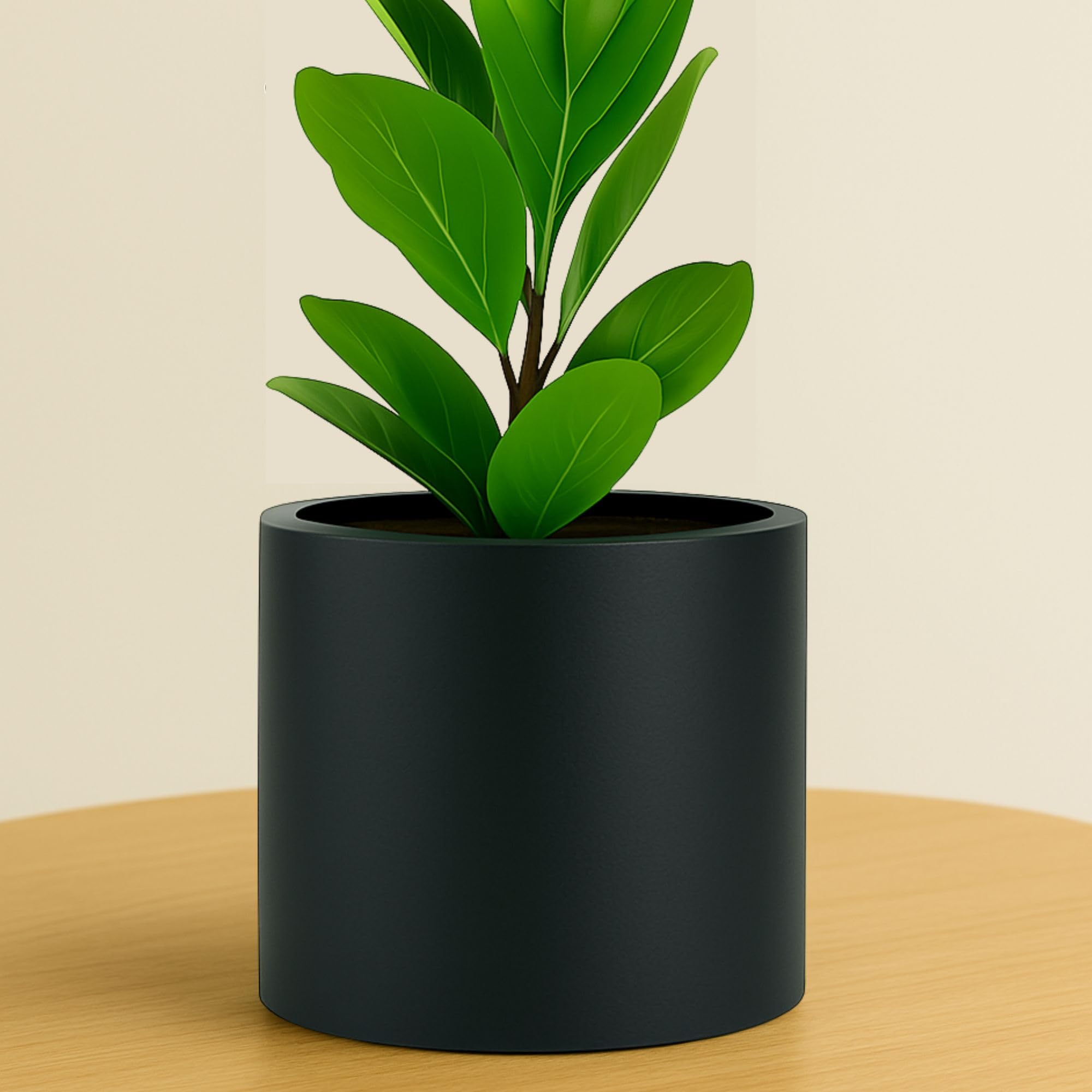 Fox & Fern Plant Pot, Large Plant Pots for Indoor & Outdoor, UV & Frost Resistant Plant Vase with Drainage Plug, Fiberstone, Large Indoor Pots for Plants & Flowers, House Indoor Plant Pot, Single Pot