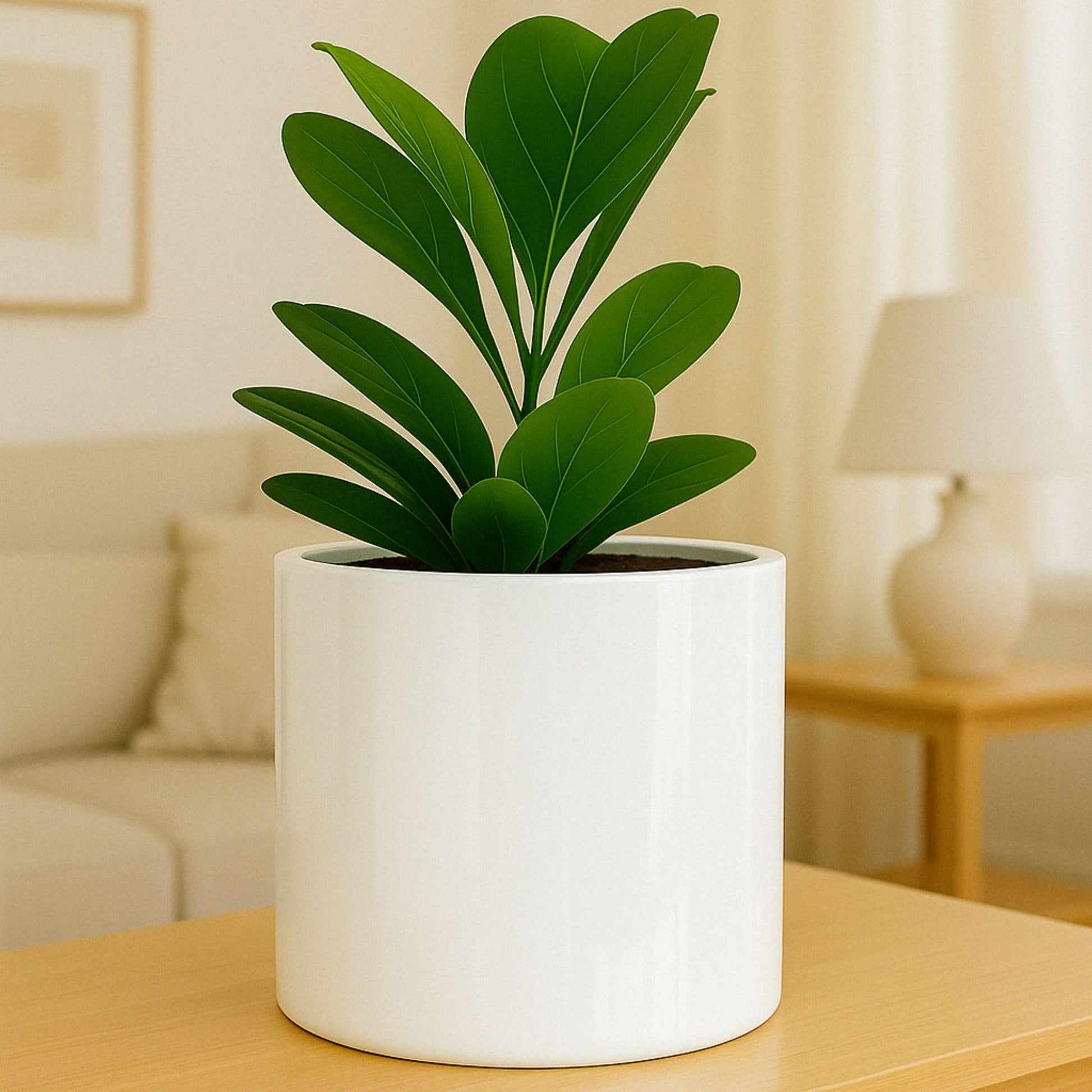 Fox & Fern Plant Pot, Large Plant Pots for Indoor & Outdoor, UV & Frost Resistant Plant Vase with Drainage Plug, Fiberstone, Large Indoor Pots for Plants & Flowers, House Indoor Plant Pot, Single Pot