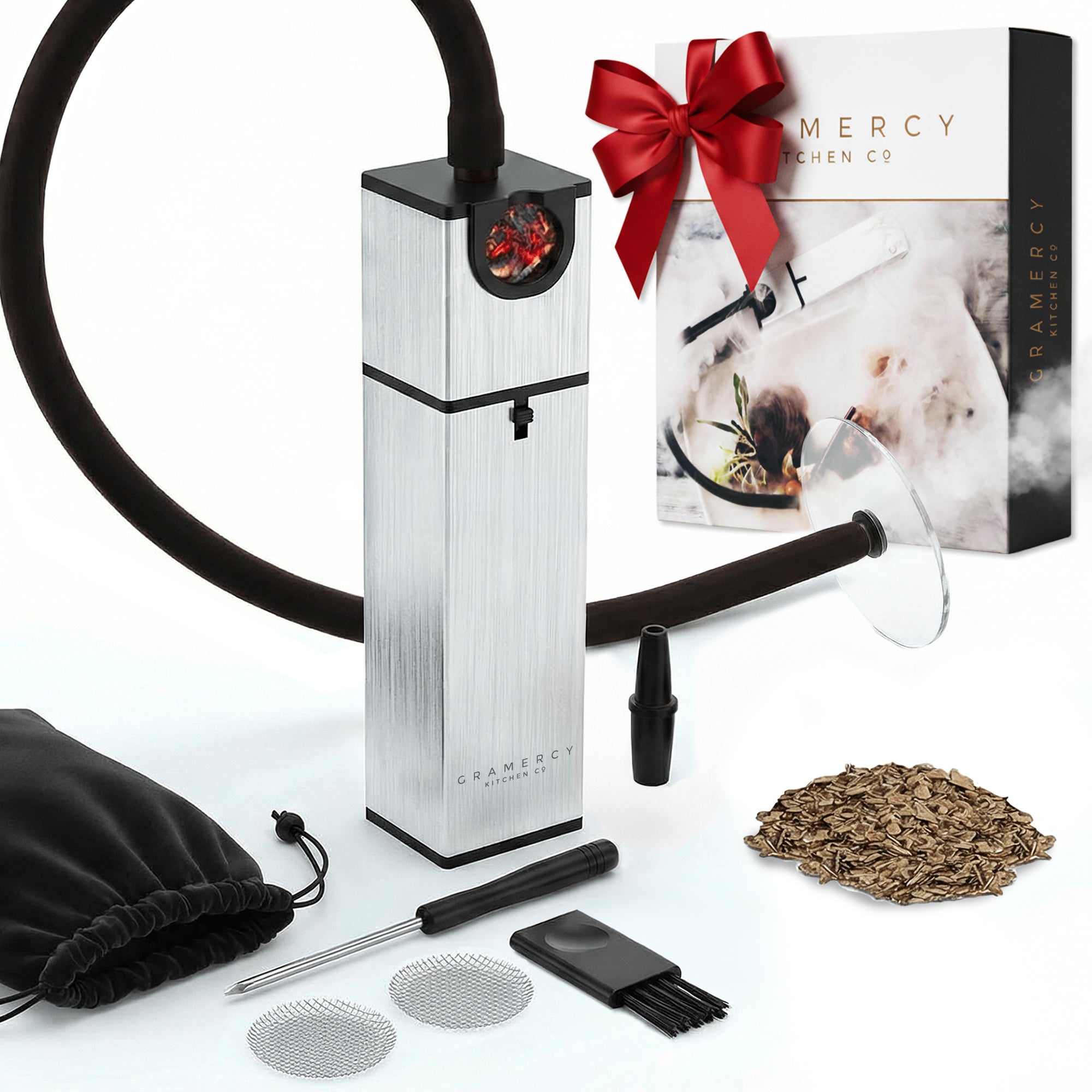 Cocktail Smoker Kit - Indoor Drink & Food Infuser with Wood Chips | Old Fashioned Whiskey Bourbon Smoker Gift
