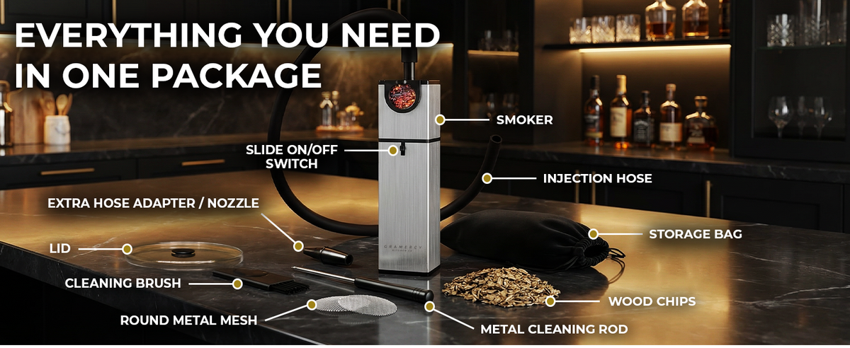 Gramercy Cocktail Smoker Kit Indoor Drink and Food Infuser - Custom Image