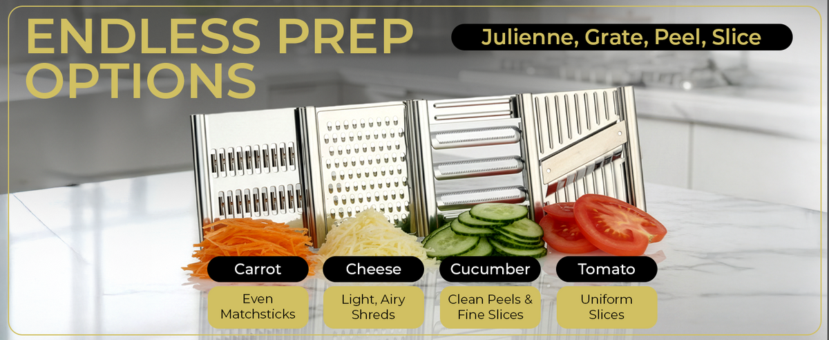 Gramercy Handheld Mandoline Slicer 4 Blades - Custom Image