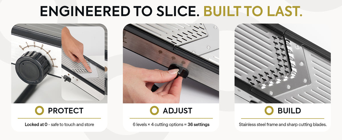 Gramercy Mandoline V-BLADE 36 Slice Settings - Custom Image