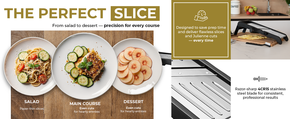 Gramercy Mandoline WAFFLE Ridged & Straight Cuts - Custom Image