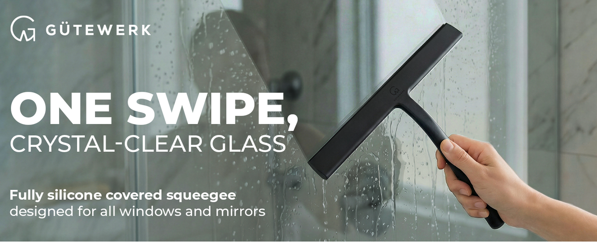 Gütewerk Silicone Shower Squeegee 3-in-1 No-Drill Mount - Custom Image