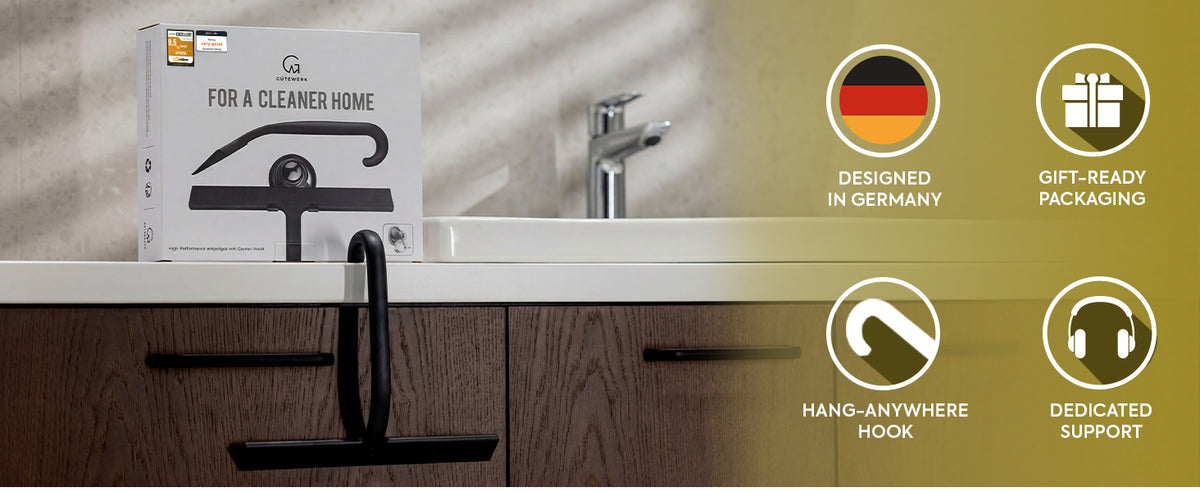 Gütewerk Shower Squeegee J-Hook Silicone 25 cm - Custom Image